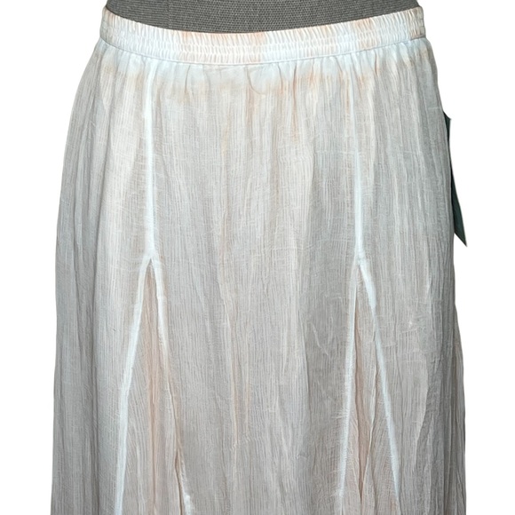 Coldwater Creek Women’s Textured Peach Pigment Dyed Maxi Skirt Large NWT - Picture 2 of 10